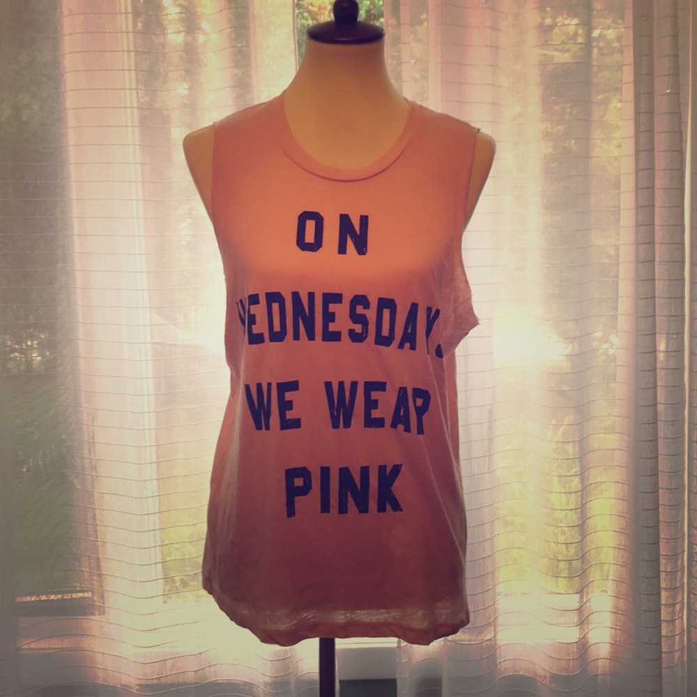 On Wednesday we wear pink muscle tee